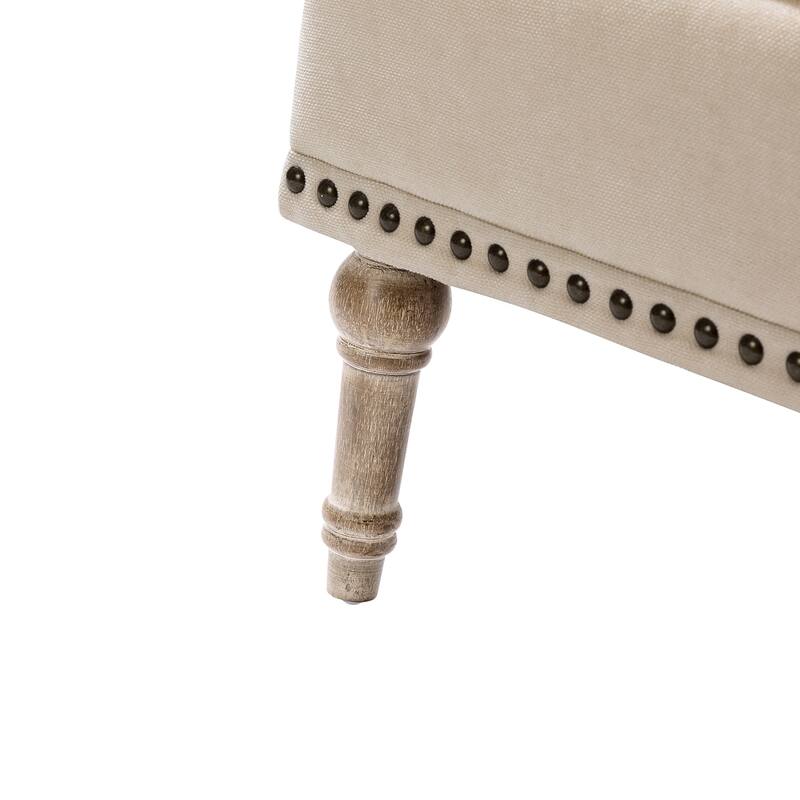 Geltrude Traditional Upholstered Accent Chair with Button Tufted Back Set of 2 by HULALA HOME