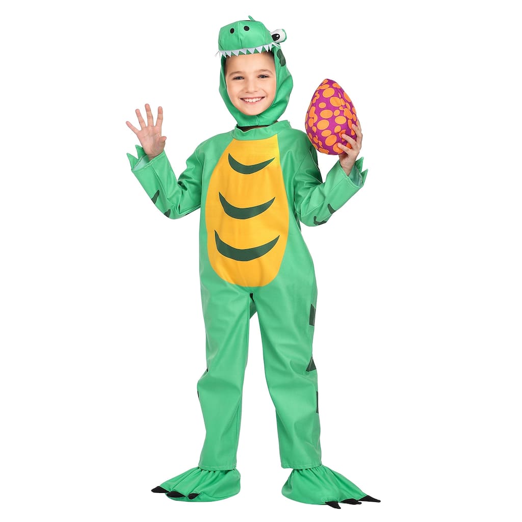 Halloween Unisex Dinosaurs Realistic Costume for Kids, Green, Toddler,S