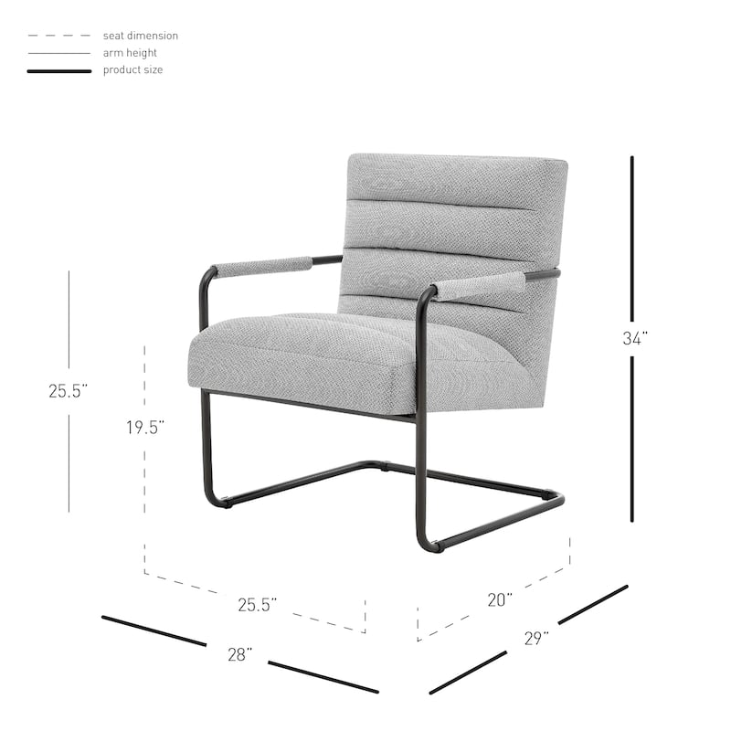 NPD Furniture Peyton Fabric Accent Arm Chair