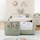 preview thumbnail 22 of 53, Twin Size Upholstered Platform Bed with Headboard,Montessori Bed Frame for Toddlers,Floor Bed
