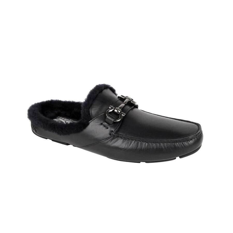 mens fur slip on loafers