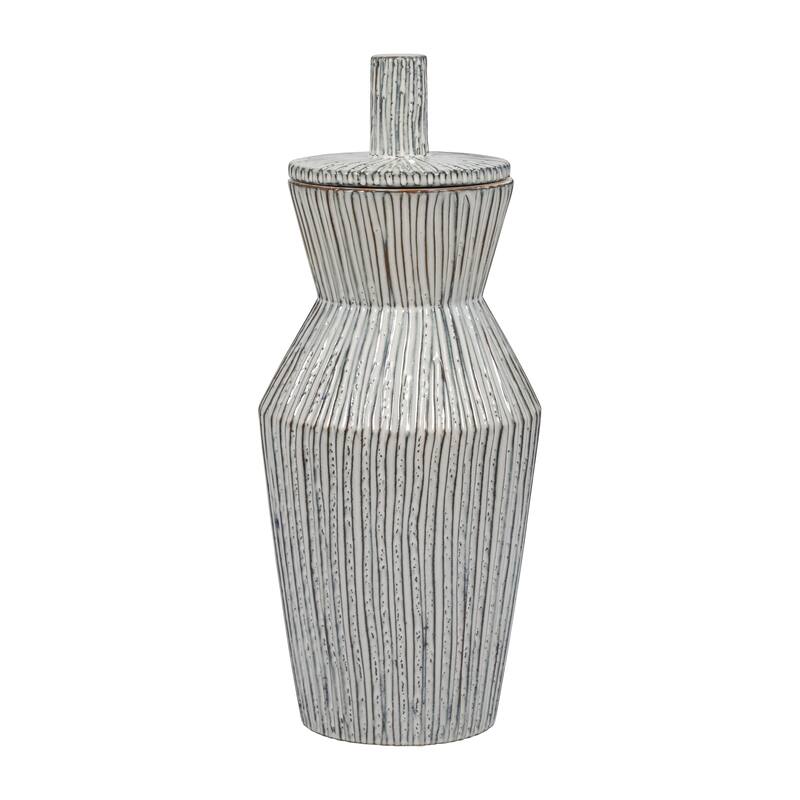 Sagebrook Home's Stoneware Vase Lidded Jar
