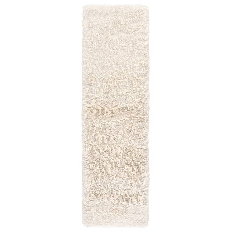 SAFAVIEH Handmade Casablanca Felizia Wool Rug - 2'3" x 8' Runner - Ivory