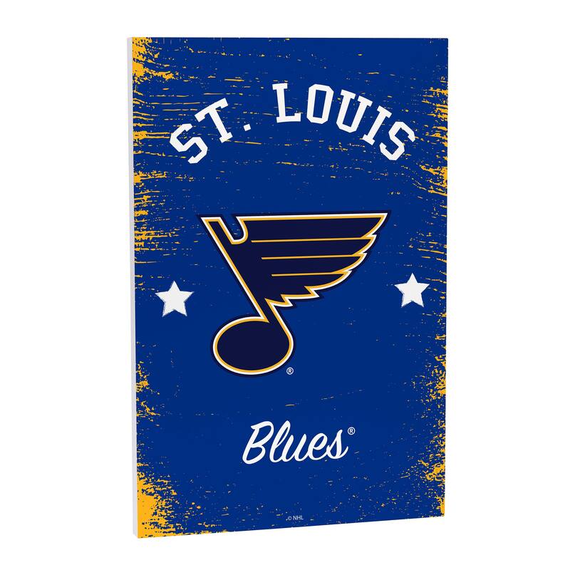 St Louis Blues Wooden Door Decor Wall Sign - Multi-Color - 16 x 24