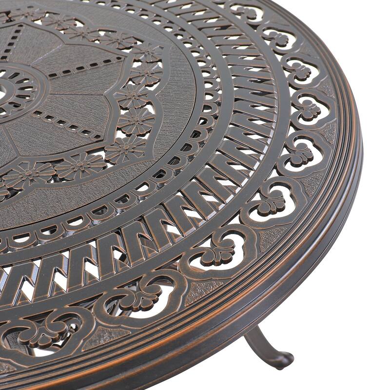 Patio Table Round Outdoor Coffee Table with Umbrella Hole