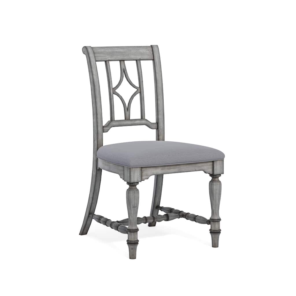 Plymouth Gray Wood Upholstered Dining Chair - 22" x 40" x 26"