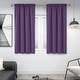preview thumbnail 57 of 85, Deconovo Solid Rod Pocket Curtain Panel Pair, Set of 4 Panels 38x54 Inch - Purple Grape
