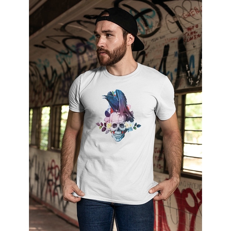 Skull With A Raven On It Tee Men's -Image by Shutterstock