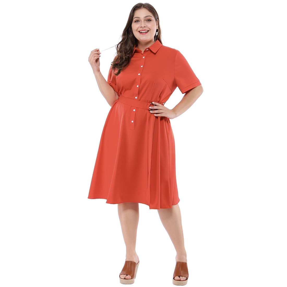 collared shirt dress plus size