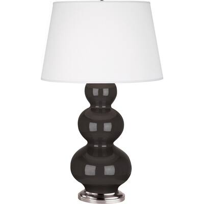 Robert Abbey CF42X One Light Table Lamp Triple Gourd Coffee Glazed Cer - Exact Size