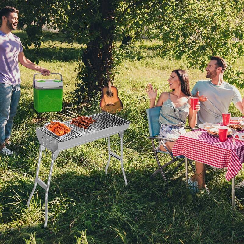 Portable Stainless Steel Folding Charcoal Grill