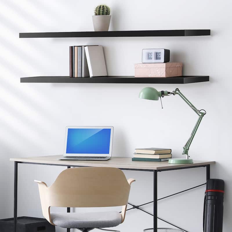 Sorbus Floating Shelves for Wall - 55 Inch Extra-Long Bathroom Shelves - Mounted Floating Shelf with Hidden Brackets (2 Pack)