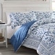 preview thumbnail 4 of 4, Laura Ashley Charlotte Cotton Reversible Blue Comforter Set