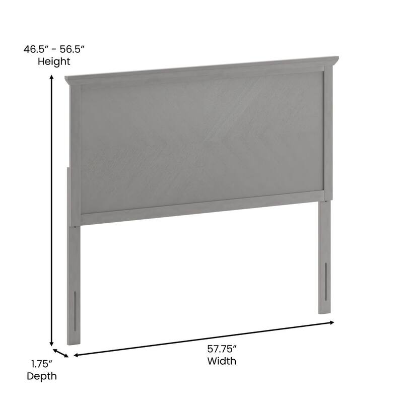 Solid Wood Herringbone Patterned Headboard Only