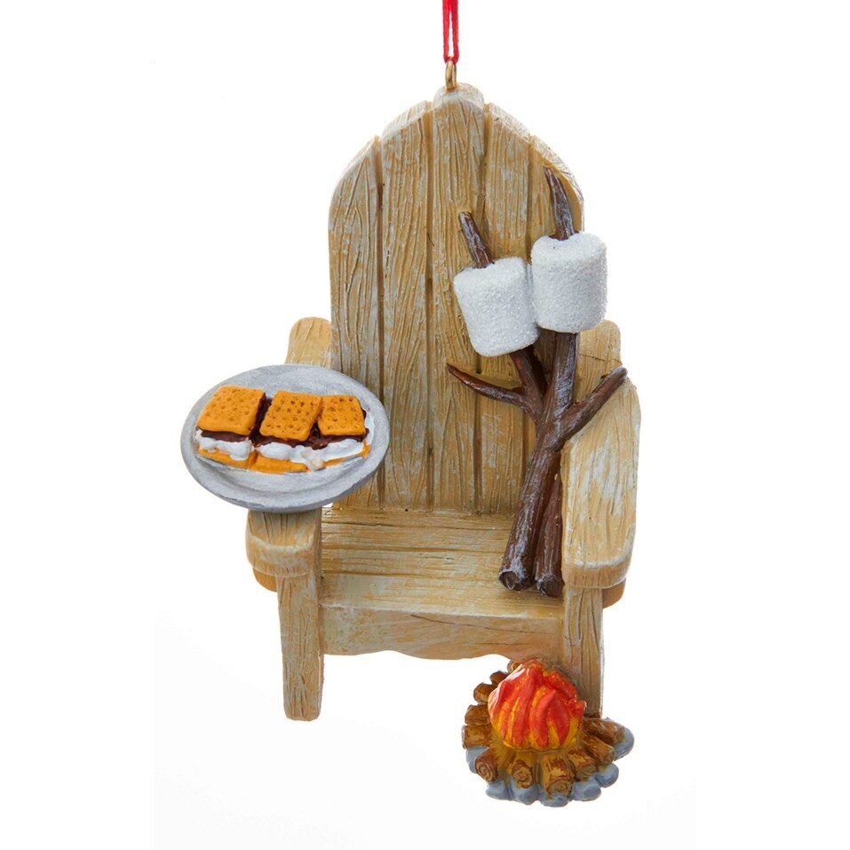 Shop Kurt Adler Adirondack Chair And Plate Of Smores Ornament Resin Overstock 22358074