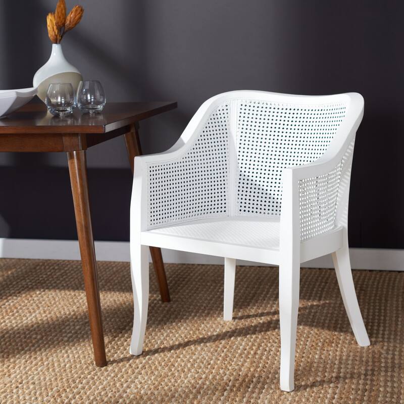 SAFAVIEH Olar Cane Dining Chair - 23.6" x 23.8" x 32.7" - 24Wx24Dx33H - White