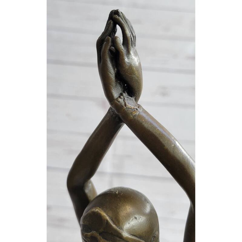 Chiparus Star Dancer Girl Art Deco Bronze Statue Sculpture Figure On Marble Base 14 Inches X 7 Inches