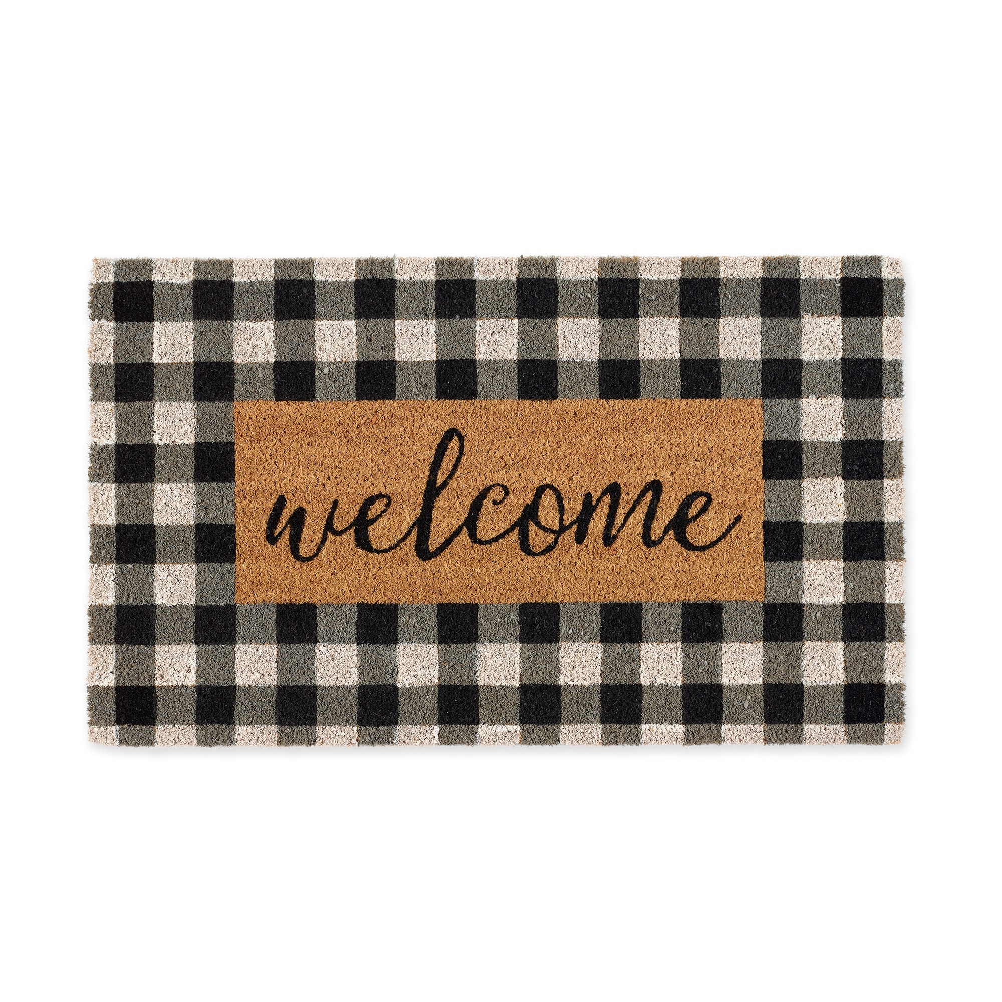 30 Black and White Rectangular Checkers Welcome Doormat - On Sale - Bed  Bath & Beyond - 31758260