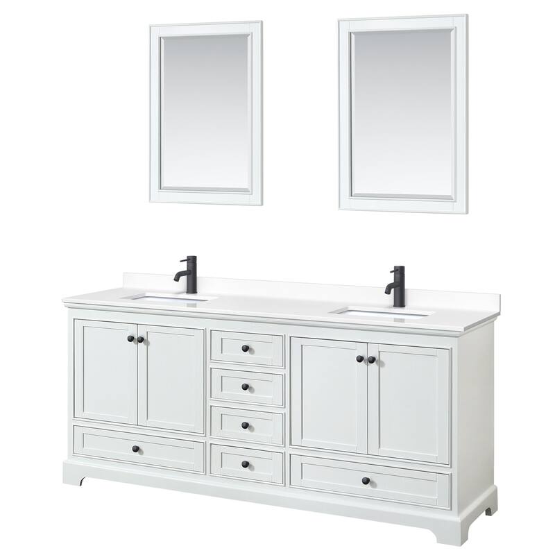 Wyndham Collection Deborah 80" Free Standing Double Basin Vanity Set