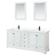 Option White / White Cultured Marble Top / Matte Black