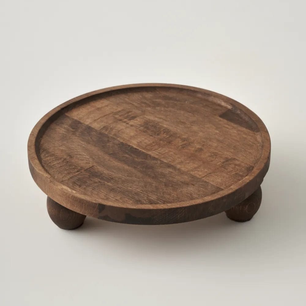 Wooden Round Serving Stand