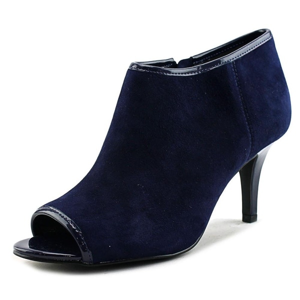 Bandolino Maiba Women Peep-Toe Suede Blue Heels