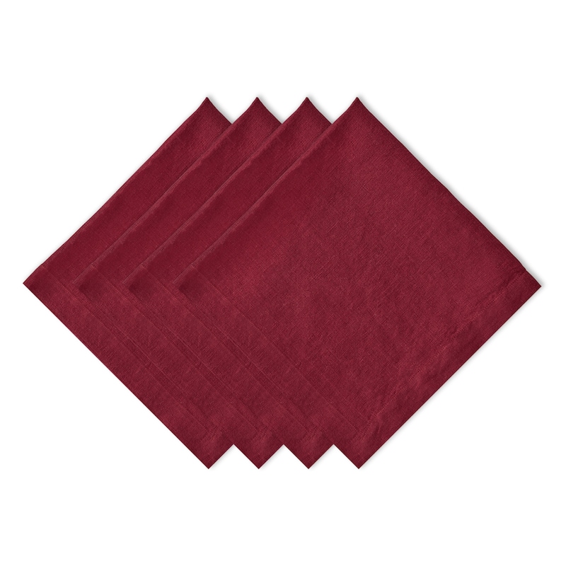 DII Linen Napkin (Set of 4) - Napkin Set, 20x20" - Cranberry