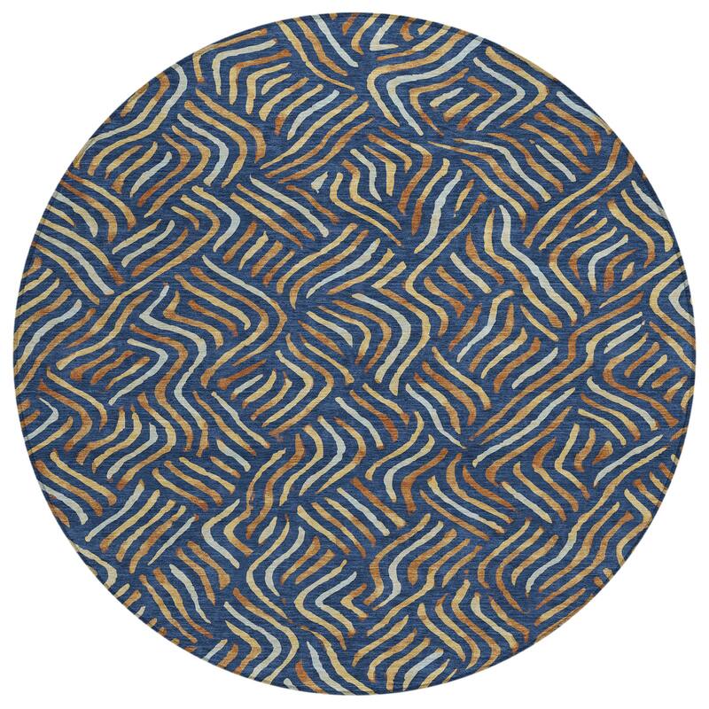 Machine Washable Indoor/ Outdoor Modern Jamie Chantille Rug