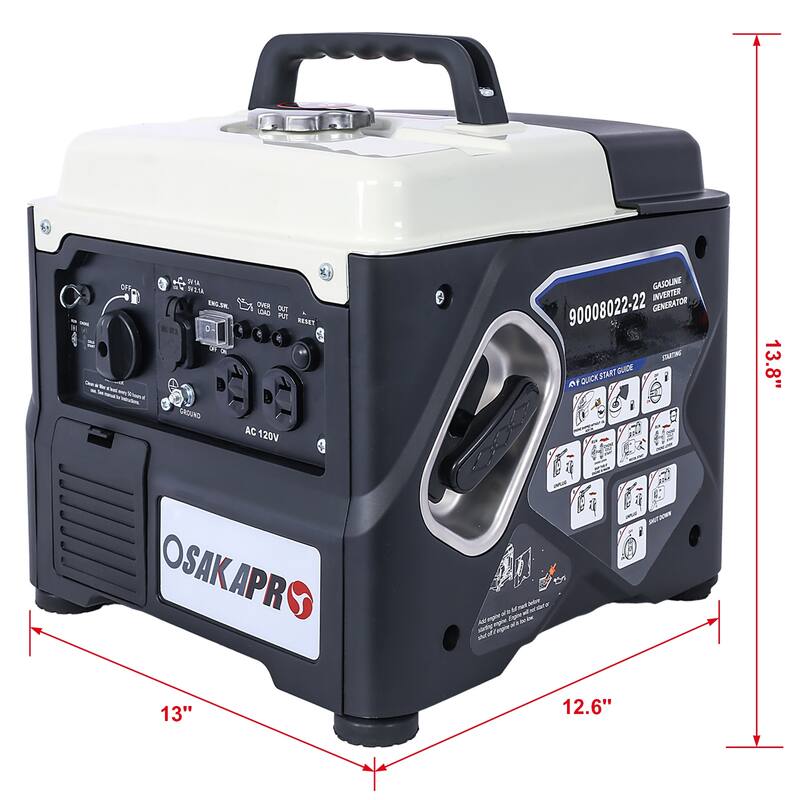1200W Portable Gas Powered Generator,Low Noise for Outdoor/Camping