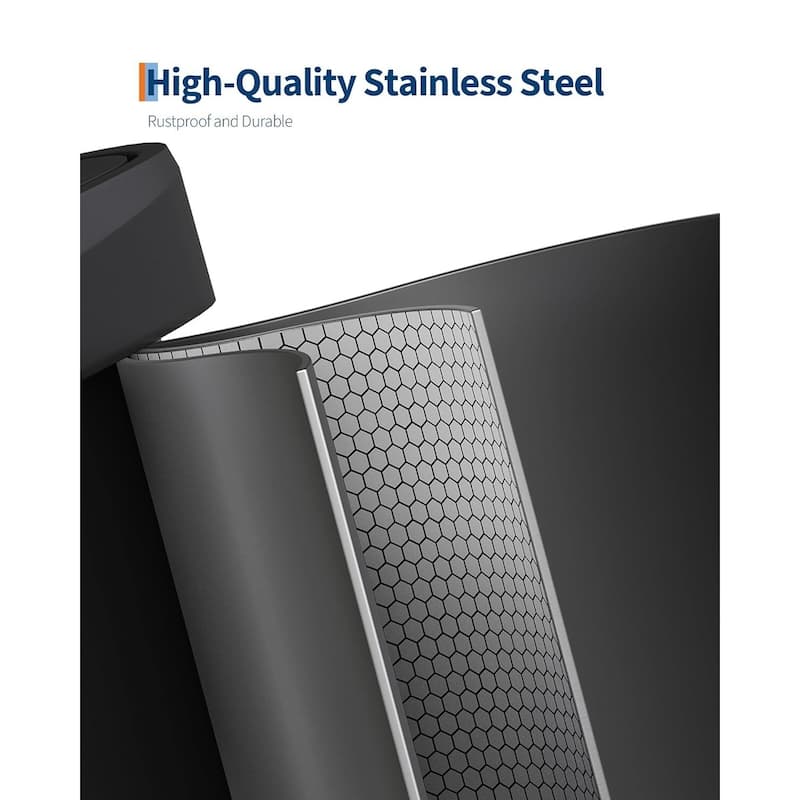 Metal Step-on Trash Can, with Lid