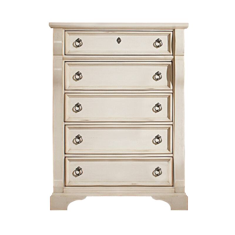 Traditions 5-drawer Chest - Antique White