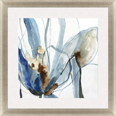 Refined II Framed Art Giclee Under Glass - Blue