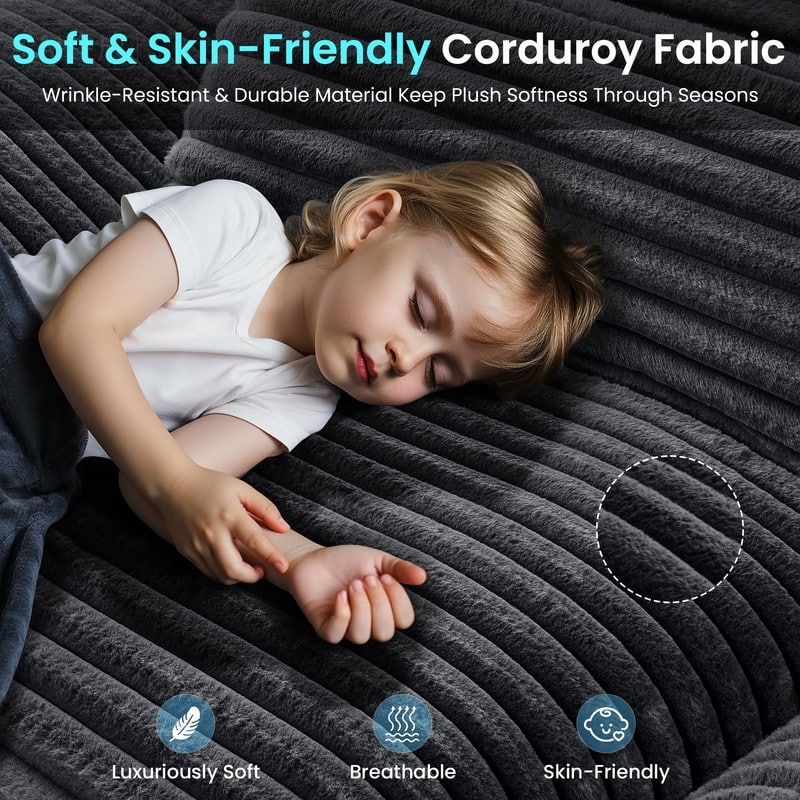 100" L-Shaped Cloud Sectional Couch With Double-Layer Thickened Deep Seat