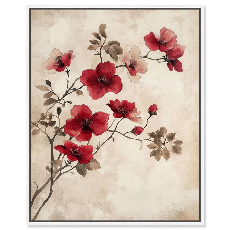 Cherry Bloom Canvas by Art Remedy - White - 16" x 20"