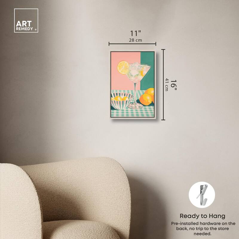 Lemon Slice Drink Canvas by Art Remedy