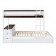 preview thumbnail 13 of 45, Full-Over-Full Bunk Bed with Twin size Trundle, Storage and Desk
