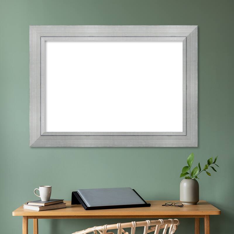 Amanti Art Romano Silver Framed Dry Erase Magnetic Board