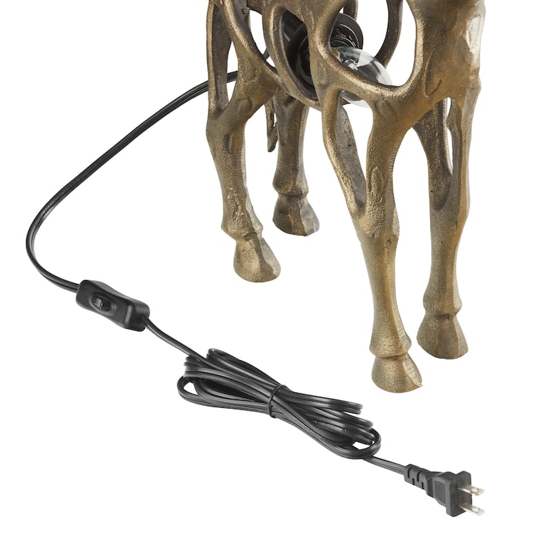 Giraffe River of Goods Gold-Finish Metal 20-Inch Accent Lamp - 16.5" x 3.5" x 20"