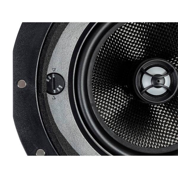Shop Monoprice 2 Way Carbon Fiber In Ceiling Speakers 6 5 Inch