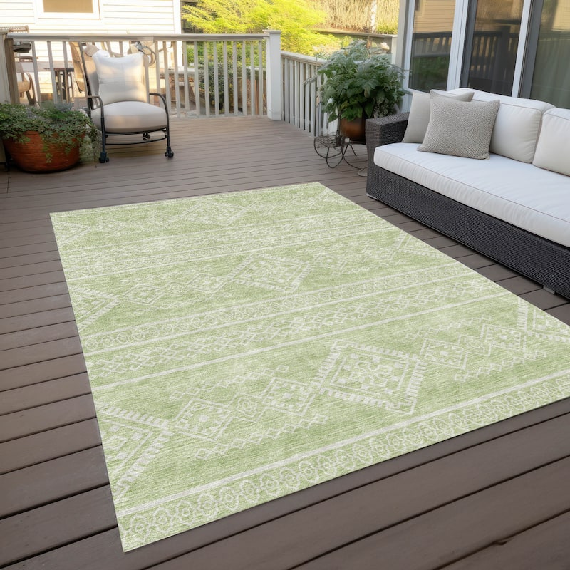 Machine Washable Indoor/ Outdoor Chantille Moroccan Boho Rug