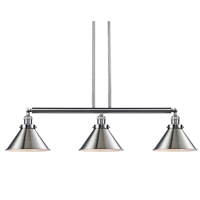Innovations Lighting Briarcliff 3 Light 43" Wide Linear Chandelier - Brushed Satin Nickel / Brushed Satin Nickel