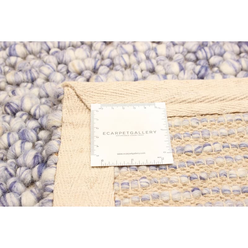 ECARPETGALLERY Braid weave Sienna Indigo Wool Rug - 5'2 x 7'9