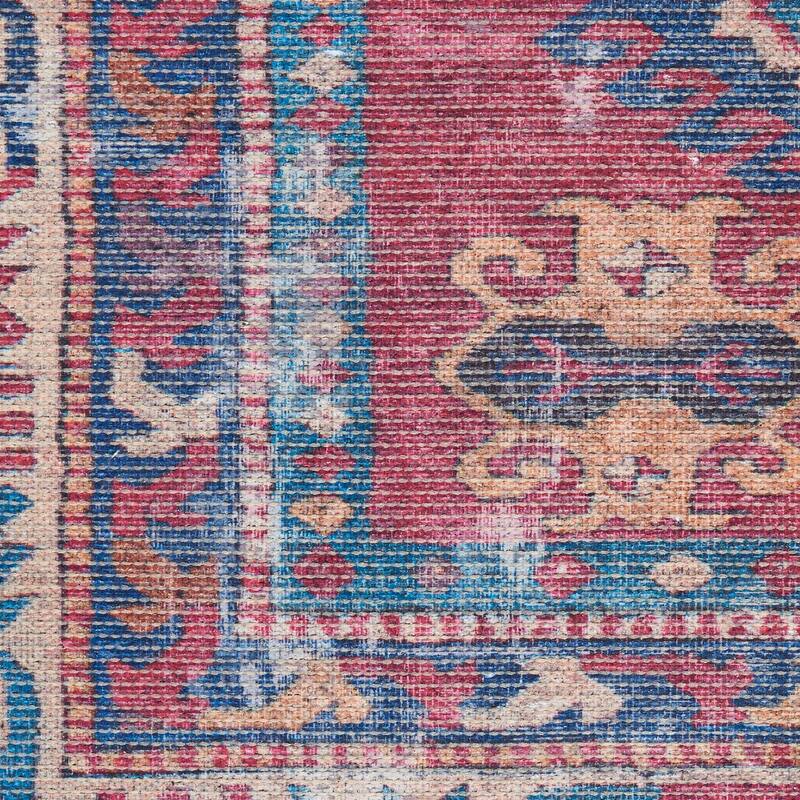 New Concept Washables Machine Washable Vintage Boho Medallion Area Rug