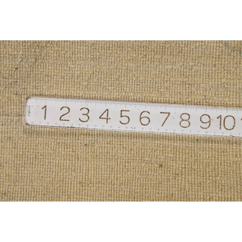 Modern Beige Gabbeh Oriental Foyer Rug Handmade Wool Carpet - 2'8"x 4'1"