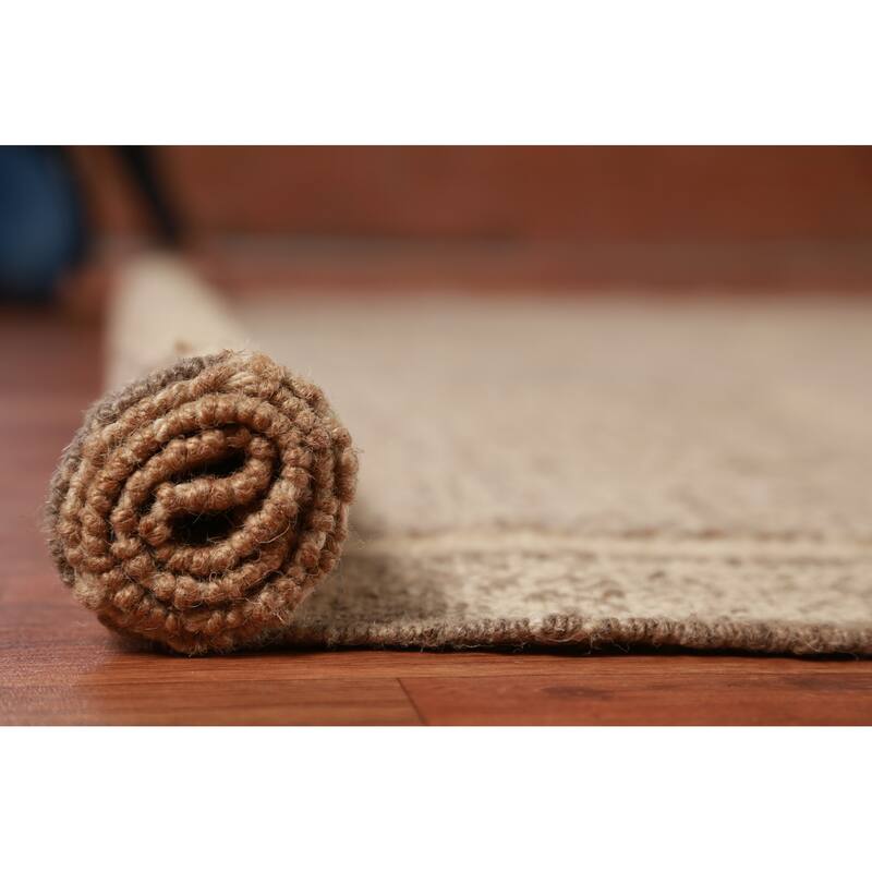 Hand Woven Oriental 100% Jute Carpet Southwestern Modern Brown Kilim Area Rug - 11' 2'' X 9' 6''