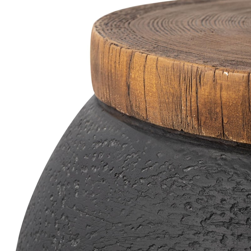 COSIEST Faux-Wood Top Side Table