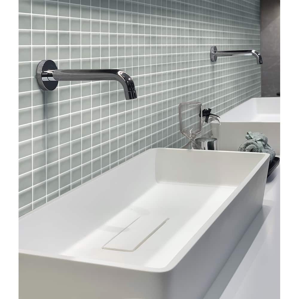 Apollo tile 12" x 12" Colorway Matte Gray Glass Tile (9.67 sq ft/case) - 10 Pack