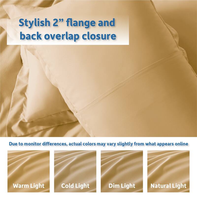 Nestl Ultra Soft Double Brushed Microfiber Duvet Cover Set with Button Closure