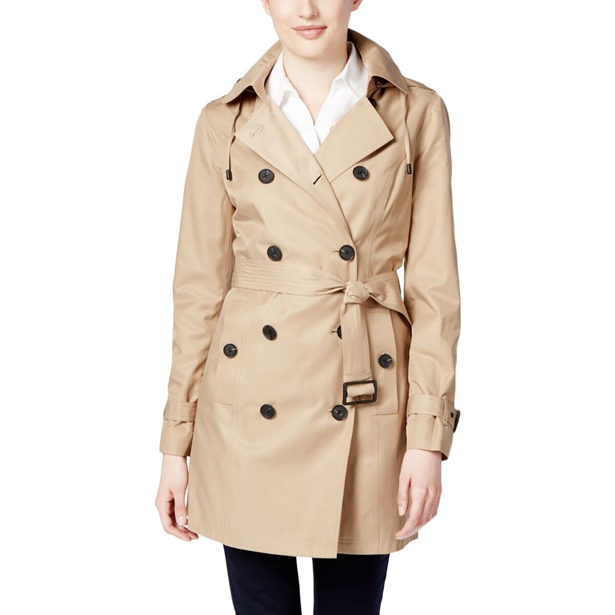 michael kors petite hooded coat