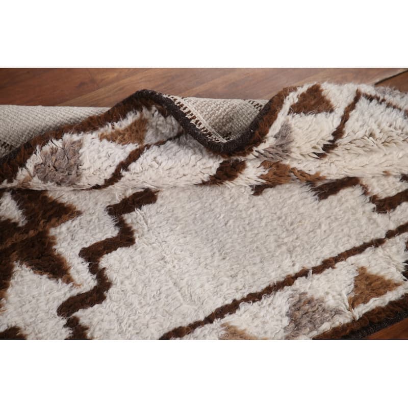 Tribal Anatolian Turkish Runner Rug Hallway Handmade Wool Carpet - 2'11"x 11'3"